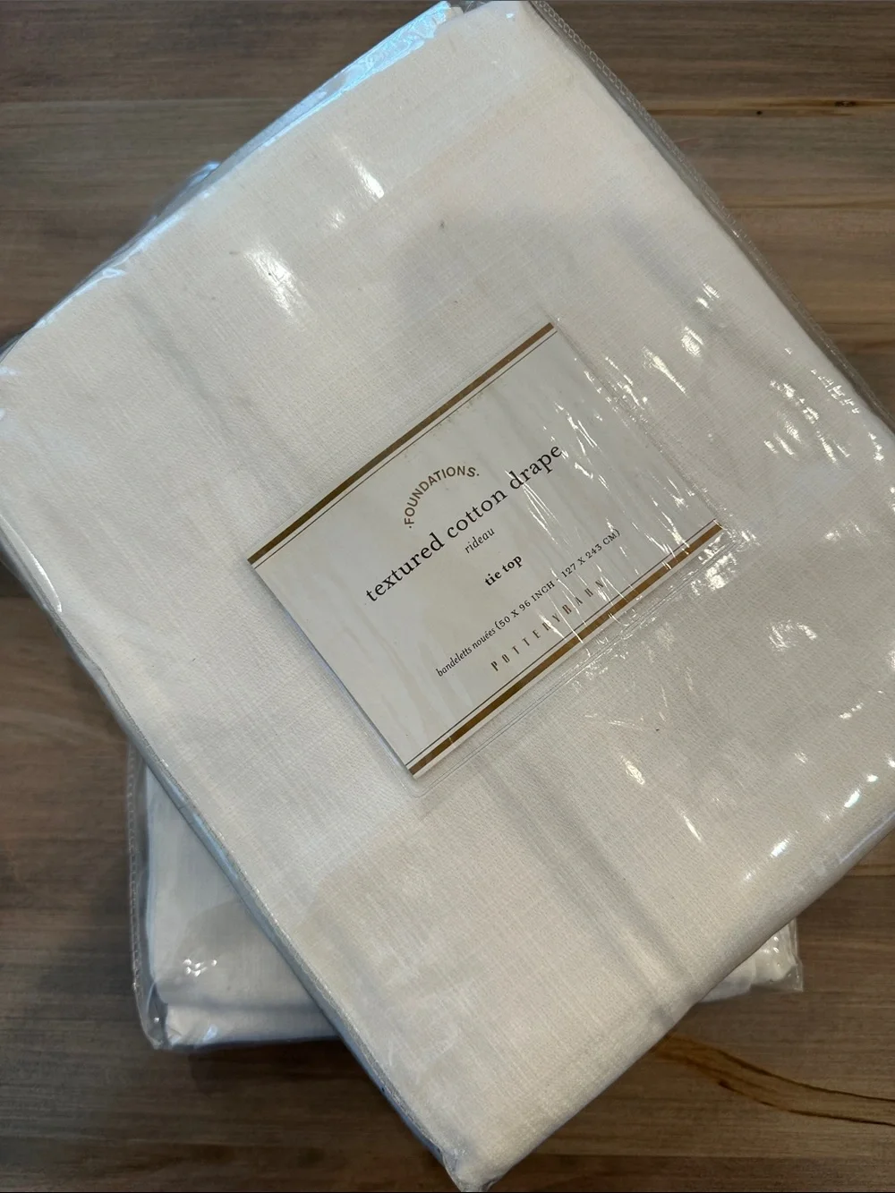 Pottery Barn Textured Cotton Drapes - White